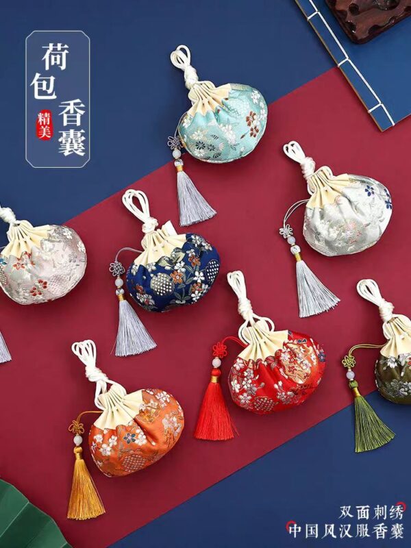 古风长绳随身印花包香囊