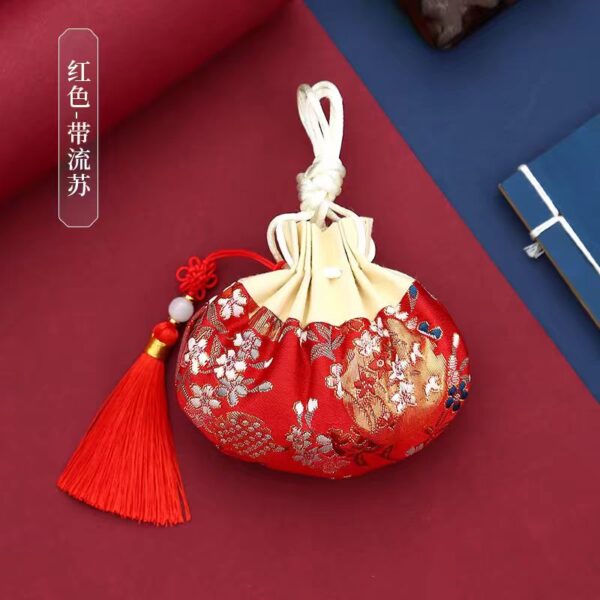 古风长绳随身印花包香囊 - 图片 3