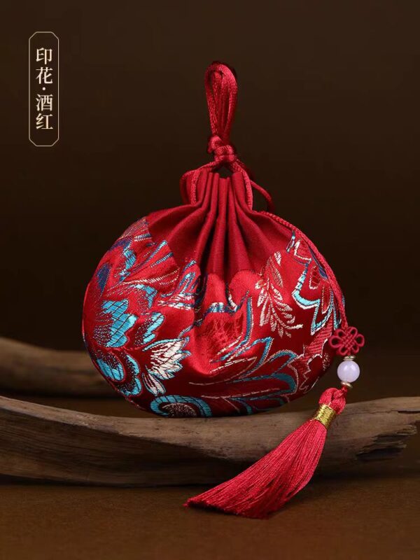 古风长绳随身印花包香囊 - 图片 4